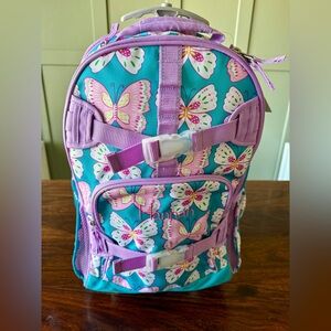 NWT Pottery Barn Kids PBK Mackenzie Butterflies Rolling Backpack/ Pencil Case